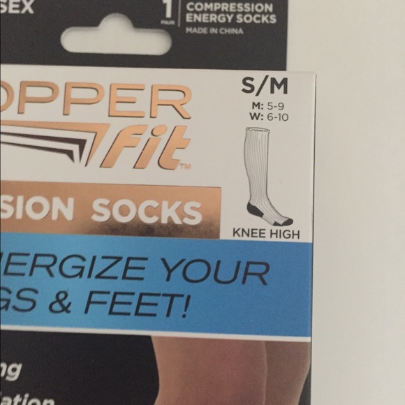 Unisex New Copper Fit compression socks size S/M - Picture 2 of 4